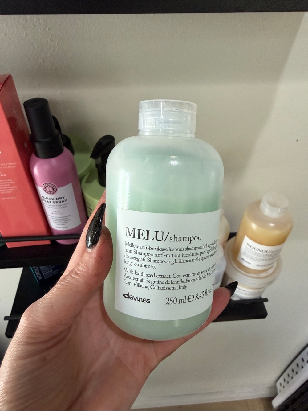 Davines MELU Light Green Shampoo Bottle
